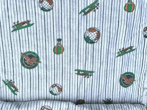 Grey stripe cotton - grey, flannelette