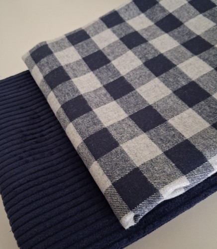 Oeko tex wide corduroy check - oeko-tex, corduroy/check