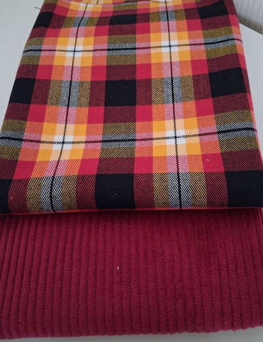 Oeko tex wide - wide, corduroy/check